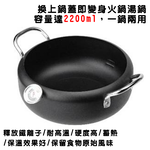 金德恩 GS MALL 台灣製造 16公分 日式迷你火鍋 火鍋 油炸鍋 泡麵鍋 湯鍋 小火鍋 個人湯鍋 日式火鍋 迷你火鍋, , large