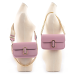 Marc Jacobs THE J MARC 平滑牛皮翻蓋二用包/紫丁香, , large