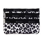 Lesportsac 3-zip Cosmetic 三層拉鍊化妝包 送禮-柔影豹紋, , large