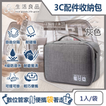 [日日好物]生活良品-韓版3C配件耐磨防潑水耐碰撞大容量多功能可調式分隔收納包1入/袋(多款可選), , large