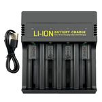 實用牌 PCA-010 智能四槽鋰電池充電器 過載保護 防過熱 防短路 適用, , large