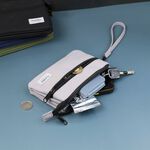 【MQ】雙層手拿包/零錢包-黑色 手機包 隨身包, , large