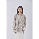 (L) tommy hilfiger條紋棕色長袖上衣二手衣, , large