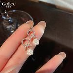 【Gulicc】古莉可 耳環 輕奢鑲鑽珍珠耳環, , large