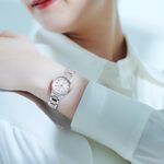 CITIZEN 星辰 XC 輕奢光 櫻花粉紅金 超級鈦 光動能電波女錶 ES9496-64W, , large