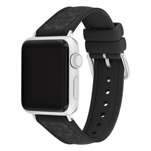 COACH Apple Watch 錶帶 38/40/41mm 適用 矽膠錶帶- 黑色(不含手錶)