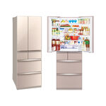MITSUBISHI 三菱 525L玻璃鏡面六門變頻電冰箱 MR-WX53C, , large