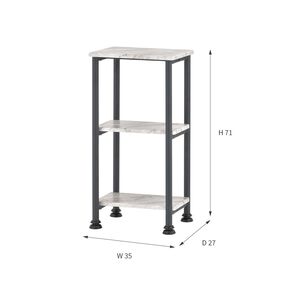 【H&R安室家】35x27x71CM仿大理石紋三層置物架BC335A