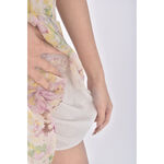 (S) 紡紗圓領黃色洋裝二手衣, , large