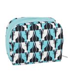 LeSportsac  SQUARE COSMETIC 方形化妝包 - 鏡中貓影, , large