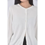 (XL) uniqlo質感棉質圓領白色長袖上衣二手衣, , large