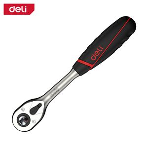 【deli tools】72-Tooth Ratchet Wrench High Torque CNC Precision-1/2" 