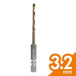 【Panrico 百利世】六角軸含鈷鑽頭/3.2mm(鑽鐵 鑽白鐵 鑽木頭 鑽塑膠), , large