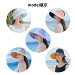 【A&R】夏季 UPF50+亮眼雙面速乾空頂遮陽防曬帽 米+棕, , large