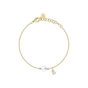 【MORELLATO】Perle Contemporary 925純銀珍珠美學手鍊-金色 SAWM06