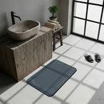 【Monster】 Soft Diatomaceous Earth Absorbent Mat – Border Series (60x40cm) – Blue Border, , large