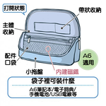 【龍品文創】日本SONIC UT-8655 柔光站立收納包-B薄霧晴空藍, , large