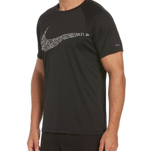 Nike JDI Swoosh 男 短袖 上衣 T恤 抗UV 速乾 運動 海邊 防曬 黑 [NESSC660-001]