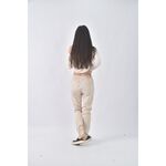 (S) nautica高腰質感棉質杏色長褲二手衣, , large