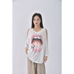 (S) lauren moshi挖肩白色長袖上衣二手衣, , large