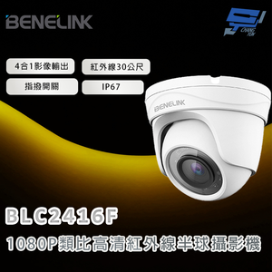 昌運監視器 欣永成 BENELINK BLC2416F 1080P類比高清紅外線半球攝影機 紅外線30公尺 英文品名