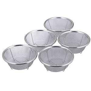 Stainless steel small drain basket set (5 pieces)