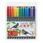 【SIMBALION 雄獅文具】35彩艷筆 彩色筆 彩豔筆 24色 / 組 BP-35/24, , large