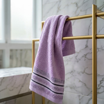 [Kaimei Cotton] 12-Pack Random Colors - MIT 16-Taels Pure Cotton Kids' Towel with Satin Header & Double Black Stripes, , large