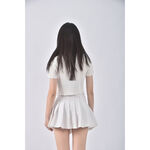(M) 【里唯私服】yi fan feng shang質感百摺白色短裙二手衣, , large