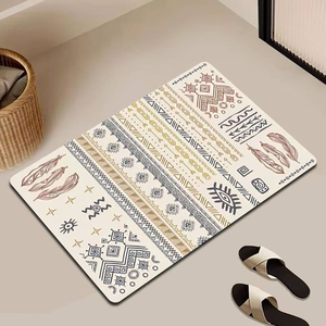 Soft diatomaceous earth water-absorbing non-slip floor mat with color printing