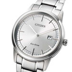 CITIZEN 星辰 光動能簡約大三針手錶-40mm AW1231-66A, , large