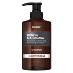 [巨林生化科技]【KUNDAL昆黛爾】HONEY&MACADAMIA Pure Natural Balancing Refreshing Shampoo 500ml(COTTON BLUE), , large
