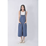 (4XL（含）以上) denim supply高腰吊帶寬鬆藍色長褲二手衣, , large