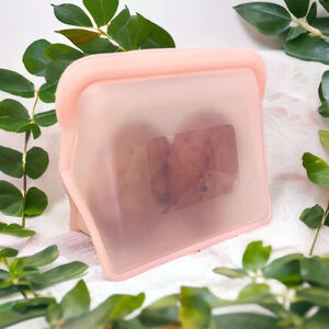 JC ECO BELIEVER Reusable Standup Silicone Bag Water Proof, Pink 1500ml 