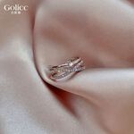 【Gulicc】古莉可 戒指 韓國時尚鑲鑽開口食指戒, , large