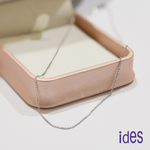 [ides愛蒂思] 義大利製PT950鉑金16吋項鍊鎖骨鍊（跳舞鍊-2）, , large