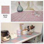 Japanese Mosaic Tiles – “Panna Cotta” Color | Set of 10 | 3M Self-Adhesive | DIY Wall Stickers | Made in Japan, , large