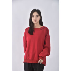 (XL) ob style字母紅色長袖上衣二手衣