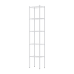 【Y HOUSE】45x30x210cm Lightweight Five-layer Iron Frame Iron Rack - Painted White, , large