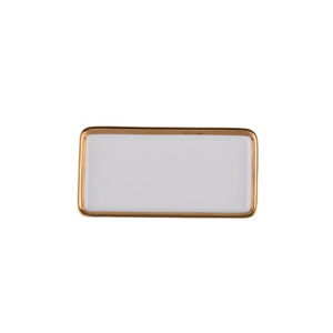 LEGLE - Auspicious Rectangular Dish with Gold Edge