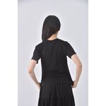 (S) ecstasy圖案黑色短袖上衣二手衣, , large