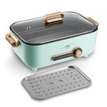 【MOLIJIA】5.3L-M24 Multifunctional Non-stick Electric Cooker with Stainless Steel Steaming Plate - Macaron Green, , large