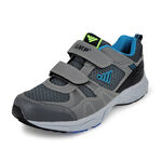 JUMP將門 魔鬼氈運動男鞋 男運動鞋 休閒鞋 MIT台灣製 魔鬼氈 輕量 透氣 耐穿 Q彈 釋壓 抗菌 耐磨 防滑 灰, , large