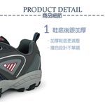 JUMP將門 男運動鞋 男鞋 MIT台灣製 拼接 撞色 護趾 透氣 吸濕 排汗 抗菌 除臭 減壓 厚底 耐磨 止滑 深灰, , large