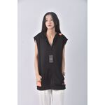 (L) armani exchange棉質連帽背心黑色外套二手衣, , large