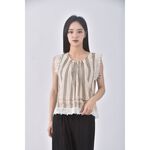 (S) rui rui條紋杏色上衣二手衣, , large