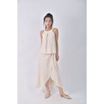 (S) 【安于晴Charlene私服】air space lady質感兩件式杏色套裝二手衣, , large