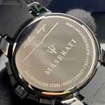 [星晴錶業]MASERATI手錶,44mm,R8851123007黑色錶面黑錶殼深黑色矽膠錶帶款, , large