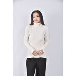 (S) 高領羅紋白色長袖上衣二手衣, , large