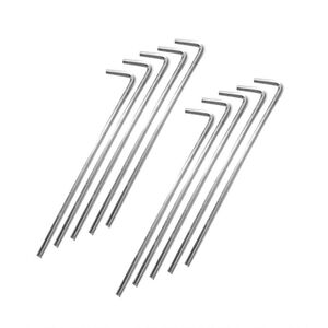 Aluminum L-Shaped Tent Pegs